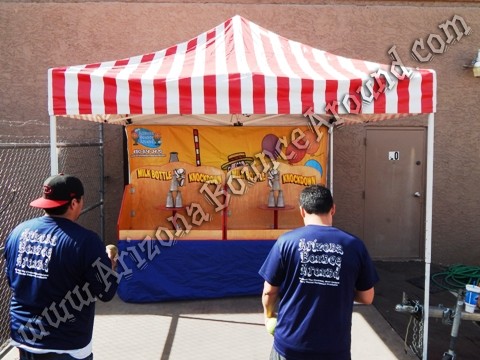 Milk Bottle Knockdown Carnival Game Rental AZ